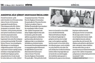 Askon'da Aile Şirket Anayasası İmzalandı